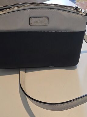 kate spade Two-Tone Black and White Leather Crossbody Bag
